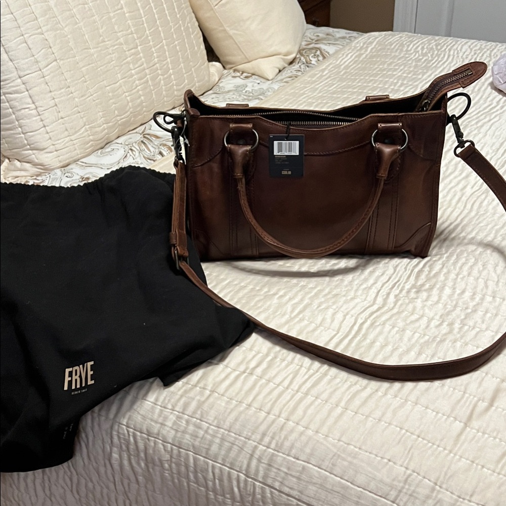 Frye Dark Brown Leather Satchel